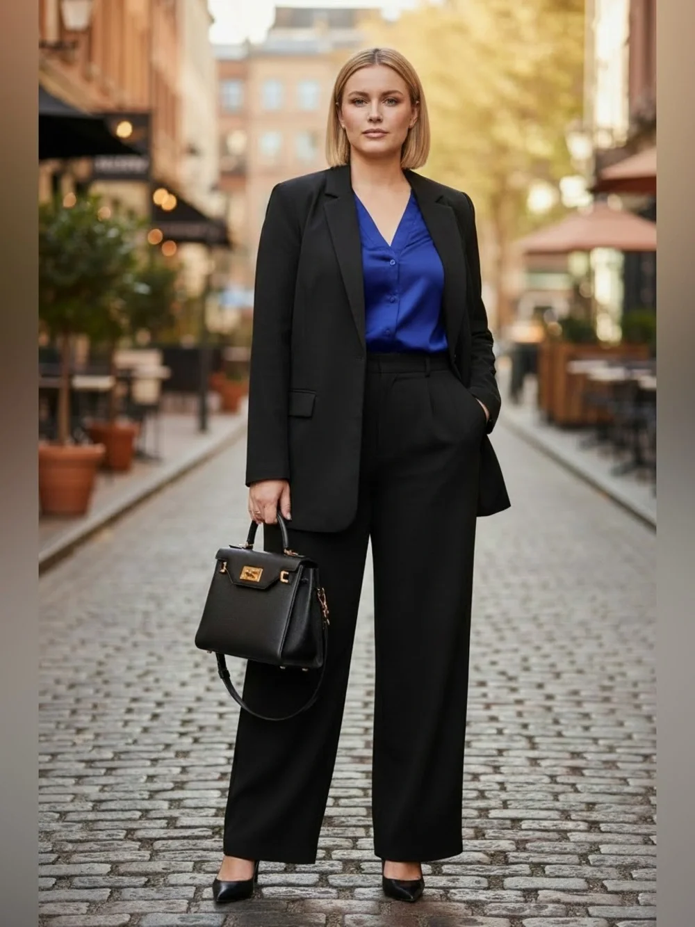 NWT $99 Lane Bryant 20/2X Black Tailored Single-Button Blazer